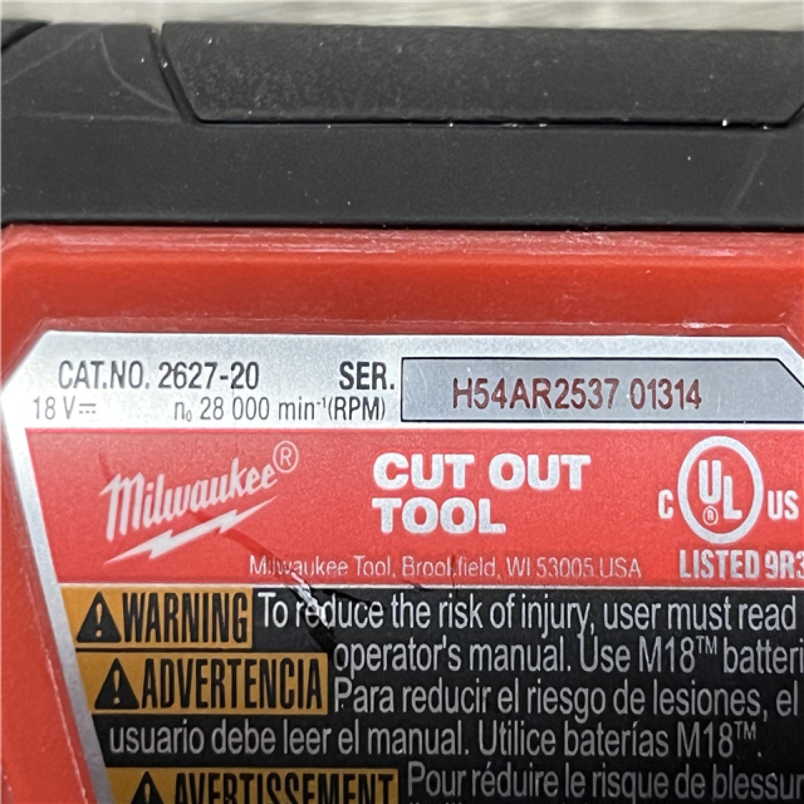 AS-IS Milwaukee 18V Lithium-Ion Cordless Drywall Cut Out Rotary Tool (Tool-Only)