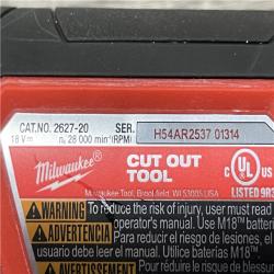 AS-IS Milwaukee 18V Lithium-Ion Cordless Drywall Cut Out Rotary Tool (Tool-Only)