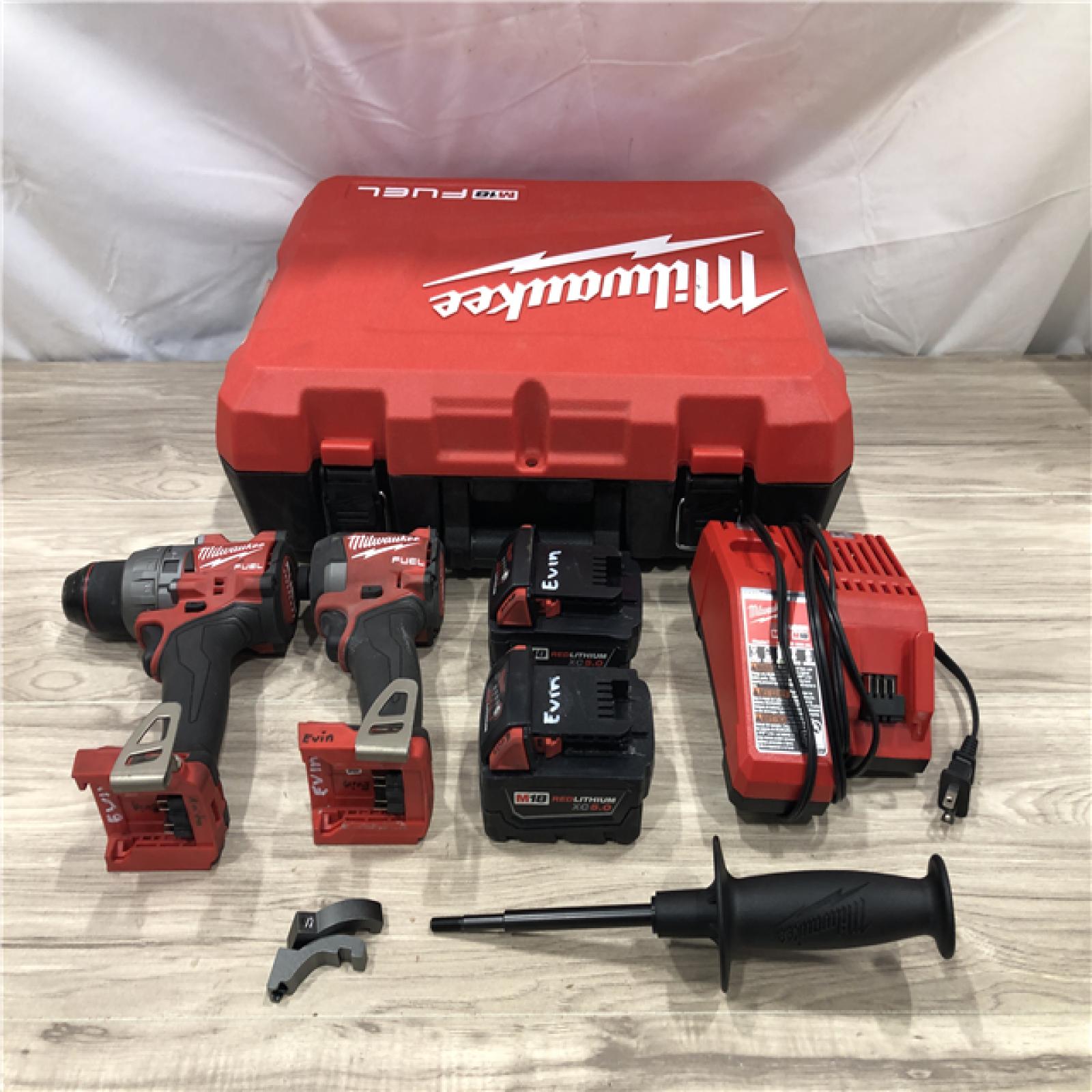 AS-IS Milwaukee FUEL 18V Lithium-Ion Cordless Hammer Drill and Impact Driver Combo Kit