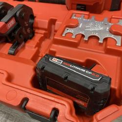 AS-IS Milwaukee 18V Lithium-Ion Cordless Short Throw Press Tool with 3 PEX Crimp Jaws Kit