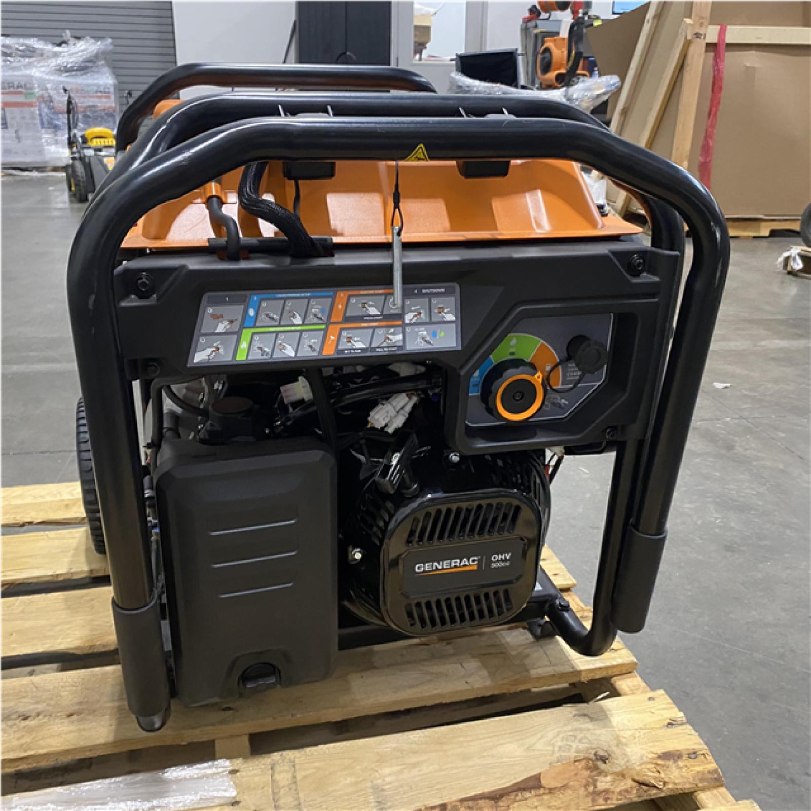 Dallas Location - As-Is Generac 12 500/9500-Watt Electric Start Tri Fuel Portable Generator