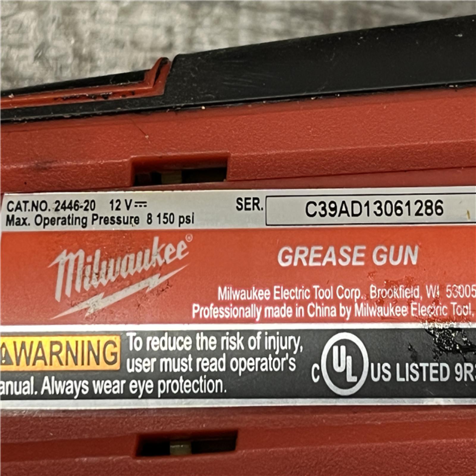 AS-IS Milwaukee 12V Lithium-Ion Cordless Grease Gun (Tool-Only)
