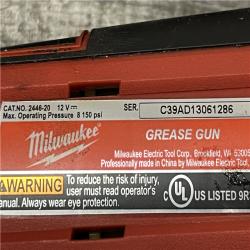 AS-IS Milwaukee 12V Lithium-Ion Cordless Grease Gun (Tool-Only)