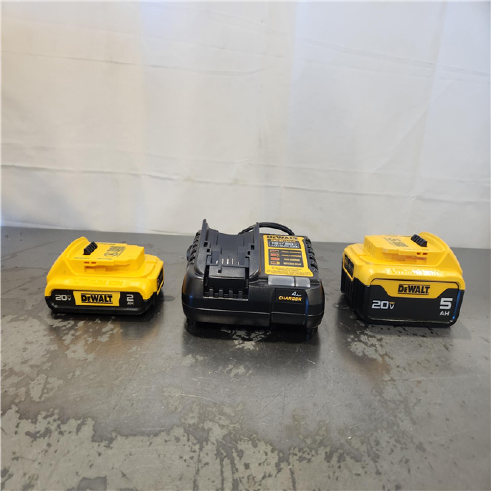 AS-IS- DEWALT 20V MAX Lithium-Ion Battery Kit with 5.0Ah and 2.0Ah Battery and Charger