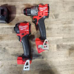 HOUSTON LOCATION - AS-IS (APPEARS LIKE NEW) MILWAUKEE FUEL 18V Lithium-Ion Brushless Cordless Hammer Drill and Impact Driver Combo Kit (2-Tool) with 2 Batteries