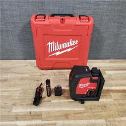HOUSTON LOCATION - AS - IS Milwaukee 100 ft. REDLITHIUM Lithium-Ion USB Green Rechargeable Cross Line Laser Level with Charger