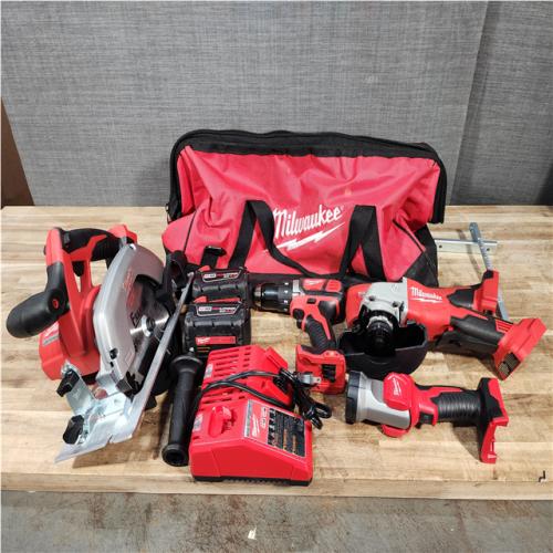 Houston Location AS-IS Milwaukee Drill and Grinder and Multi Tool and Circular Saw and Charger
