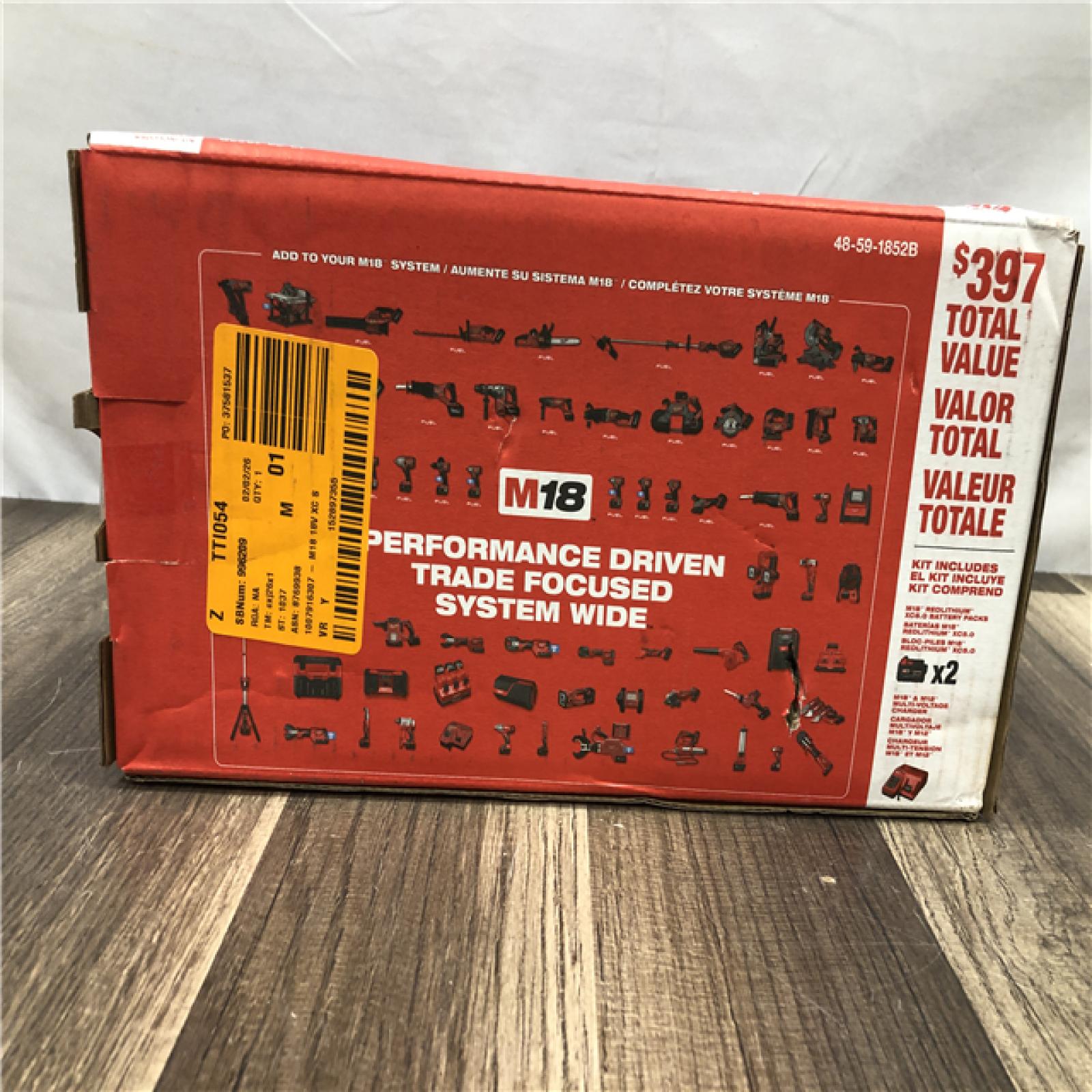 NEW- Milwaukee M18 18-Volt Lithium-Ion XC Starter Kit