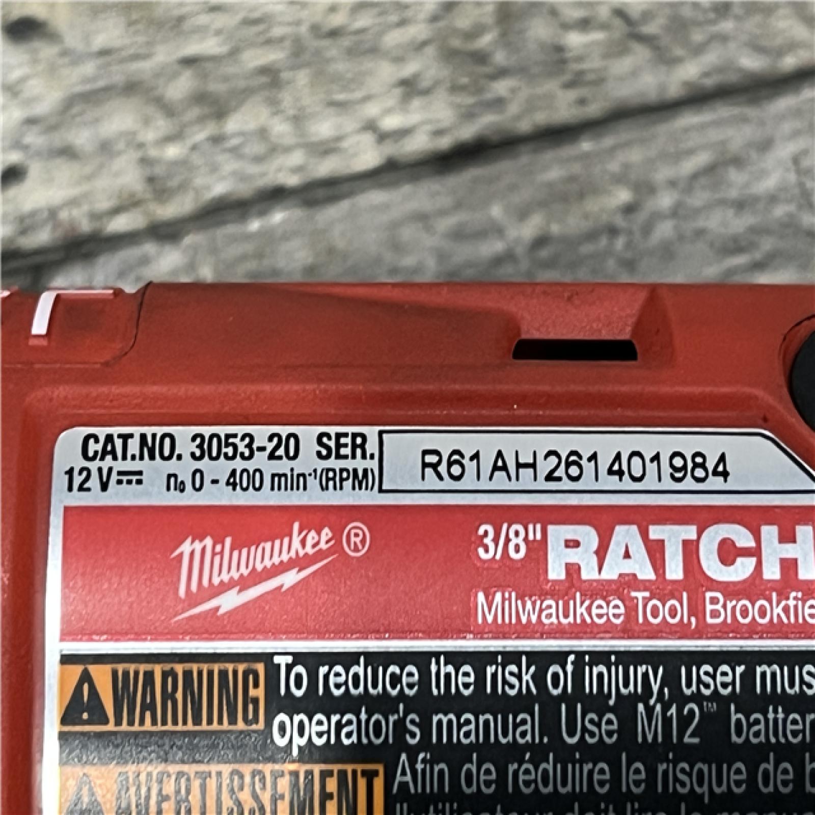AS-IS Milwaukee FUEL 12V Lithium-Ion Compact 3/8 in. Cordless Ratchet (Tool-Only)