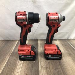 AS-IS Milwaukee M18 18V Lithium-Ion Brushless Cordless Compact Drill/Impact Combo Kit
