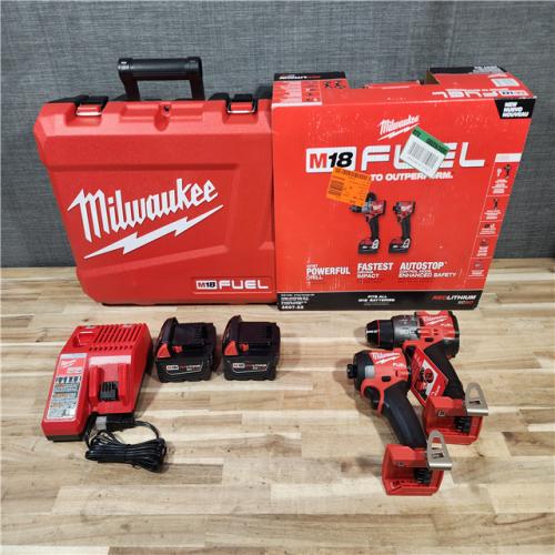 HOUSTON LOCATION - AS-IS (APPEARS LIKE NEW) Milwaukee  FUEL 18V Lithium-Ion Brushless Cordless Hammer Drill and Impact Driver Combo Kit