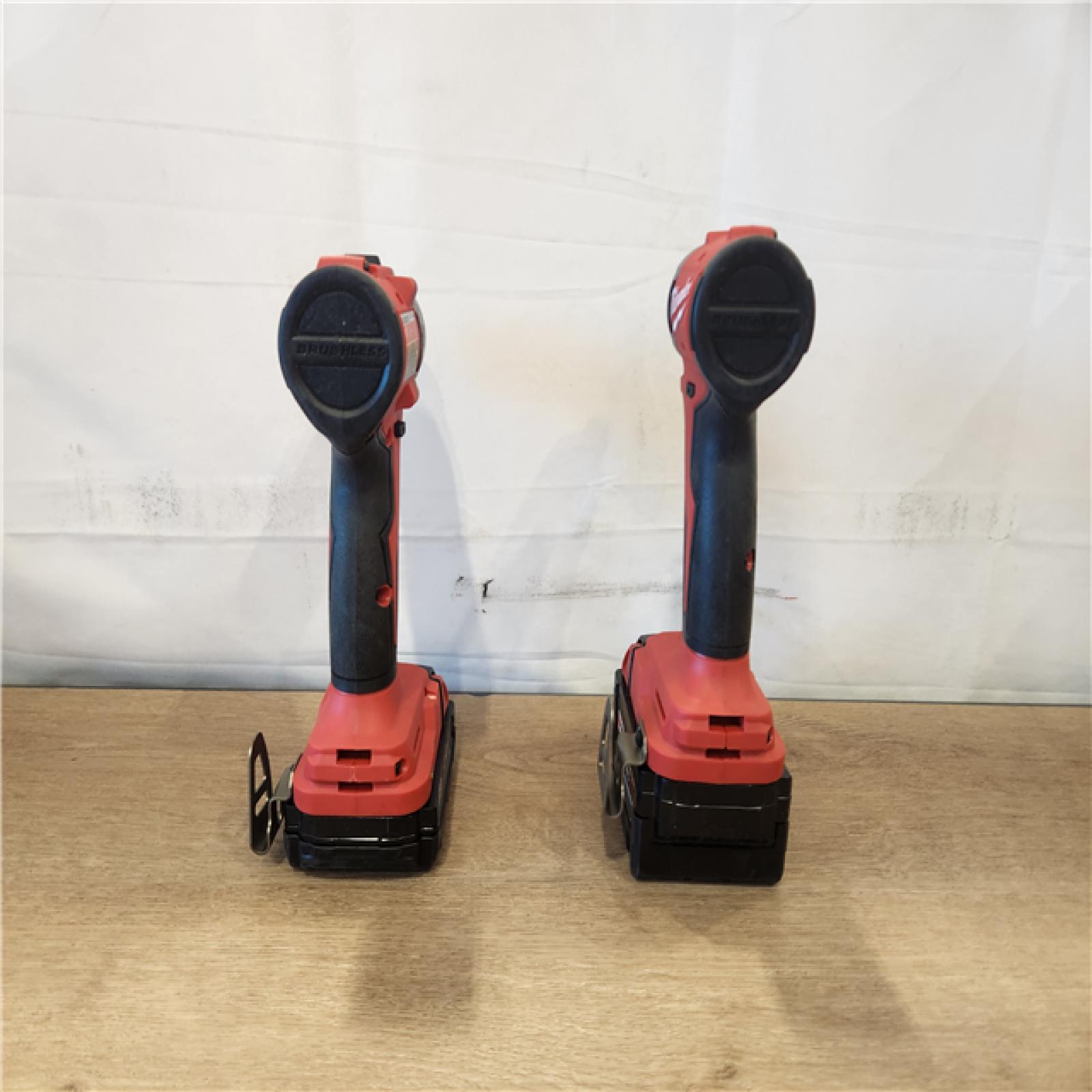 AS-IS- M18 18-Volt Lithium-Ion Brushless Cordless Compact Hammer Drill/Impact Combo Kit (2-Tool) with (2) Batteries  Bag