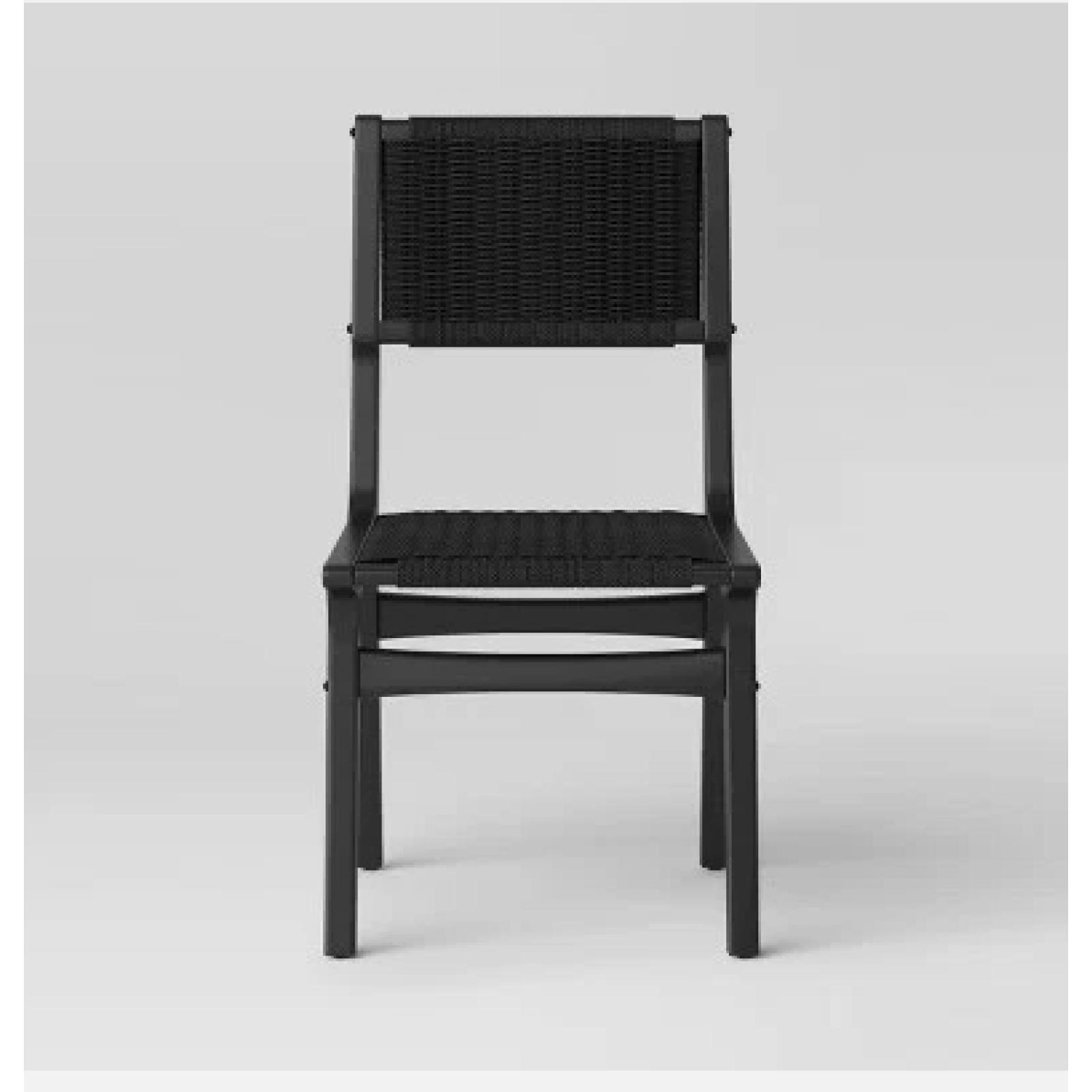 DALLAS LOCATION - NEW! Ceylon Woven Dining Chair Black -(4 UNITS)