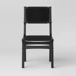 DALLAS LOCATION - NEW! Ceylon Woven Dining Chair Black -(4 UNITS)