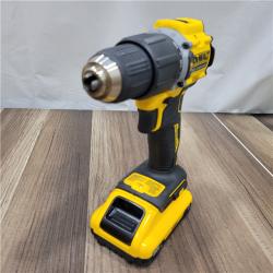 AS-IS DEWALT ATOMIC 20-Volt Lithium-Ion Cordless 1/2 in. Compact Hammer Drill with 3.0Ah Battery, Charger and Bag