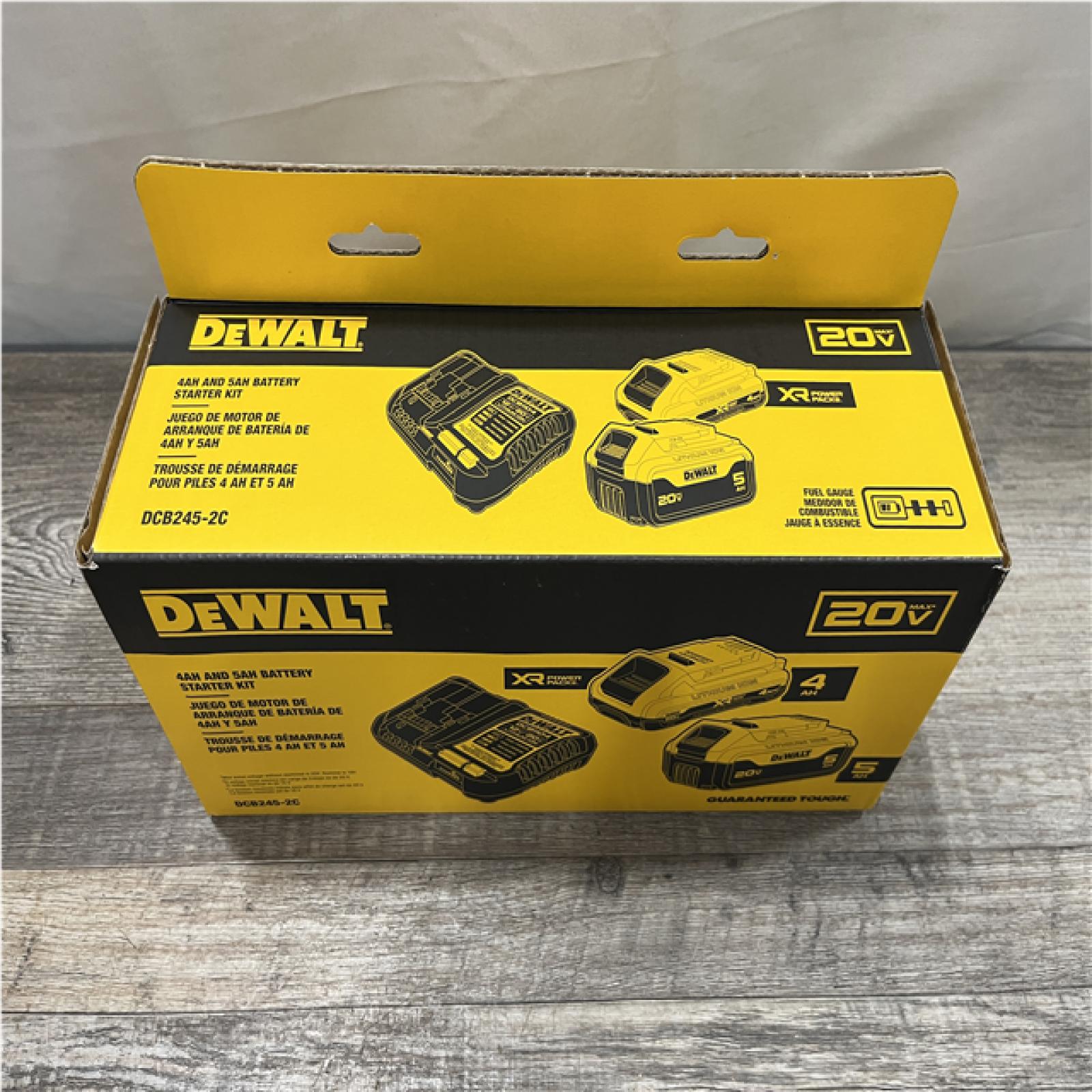 NEW - DEWALT 20V MAX Lithium-Ion Starter Kit with 4.0 Ah and 5.0 Ah Batteries and Charger