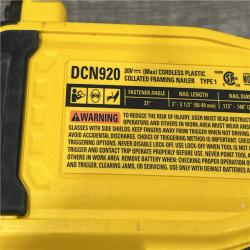 AS-IS DEWALT 20-Volt 21° Cordless Framing Nailer (Tool-Only)
