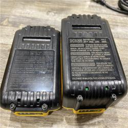 AS-IS DEWALT 20-Volt MAX 4-Port Charger with 20-Volt MAX Lithium-Ion 5.0 Ah and 2.0 Ah Batteries