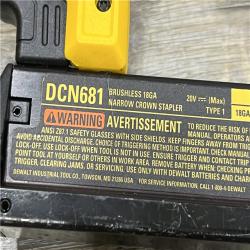 AS-IS DEWALT 20V MAX XR Lithium-Ion Cordless 18-Gauge Narrow Crown Stapler Kit