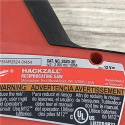 AS-IS Milwaukee M12 FUEL 12-Volt Lithium-Ion Cordless HACKZALL Reciprocating Saw Kit