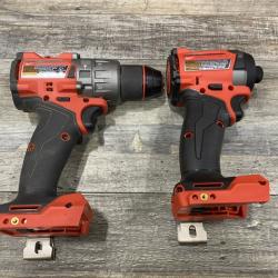 AS-IS Milwaukee FUEL 18V Lithium-Ion Brushless Cordless Hammer Drill and Impact Driver Combo Kit