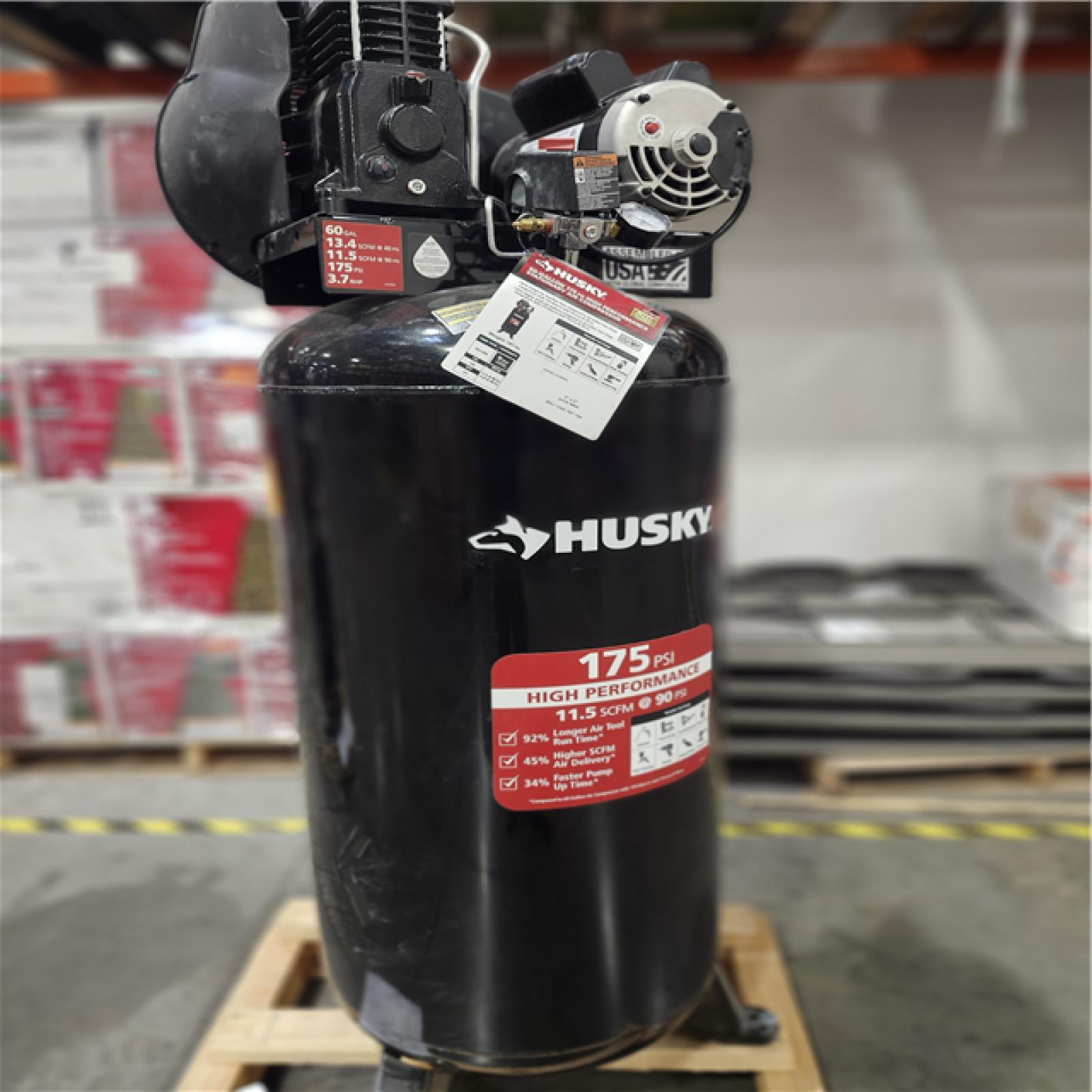 Dallas Location - As-Is Husky C603H Stationary Electric Air Compressor