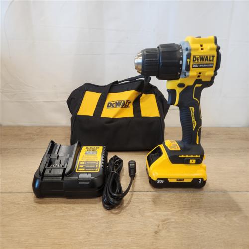 AS-IS- ATOMIC 20-Volt Lithium-Ion Cordless 1/2 in. Compact Hammer Drill with 3.0Ah Battery  Charger and Bag