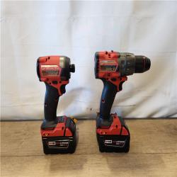 AS-IS- Milwaukee  FUEL 18V Lithium-Ion Brushless Cordless Hammer Drill and Impact Driver Combo Kit
