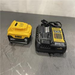 AS-IS - DEWALT 20V MAX Lithium-Ion 5.0 Ah Battery and Charger