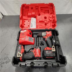AS-IS- Milwaukee M18 FUEL 18V Lithium-Ion Brushless Cordless Hammer Drill and Impact Driver Combo Kit