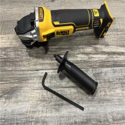 AS-IS DEWALT 20V MAX XR Cordless Brushless 4.5 in. Slide Switch Small Angle Grinder with Kickback Brake (Tool Only)