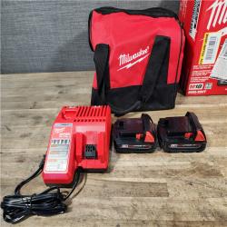 HOUSTON LOCATION - AS-IS Milwaukee M18 18V Lithium-Ion Brushless Cordless Compact Drill/Impact Combo Kit (2-Tool) W/(2) 2.0 Ah Batteries  Charger & Bag