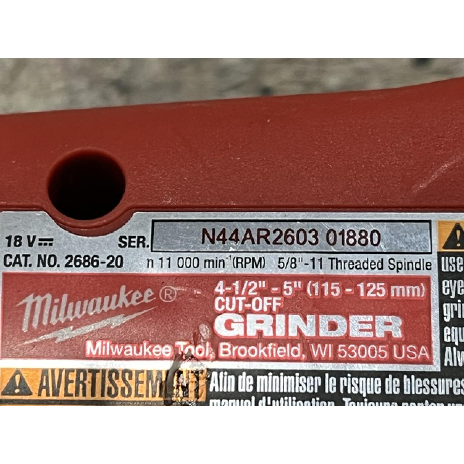 AS-IS Milwaukee 18V Lithium-Ion Brushless Cordless 4-1/2 in./5 in. Grinder w/Paddle Switch (Tool-Only)