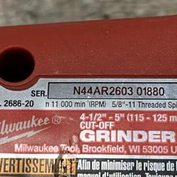 AS-IS Milwaukee 18V Lithium-Ion Brushless Cordless 4-1/2 in./5 in. Grinder w/Paddle Switch (Tool-Only)