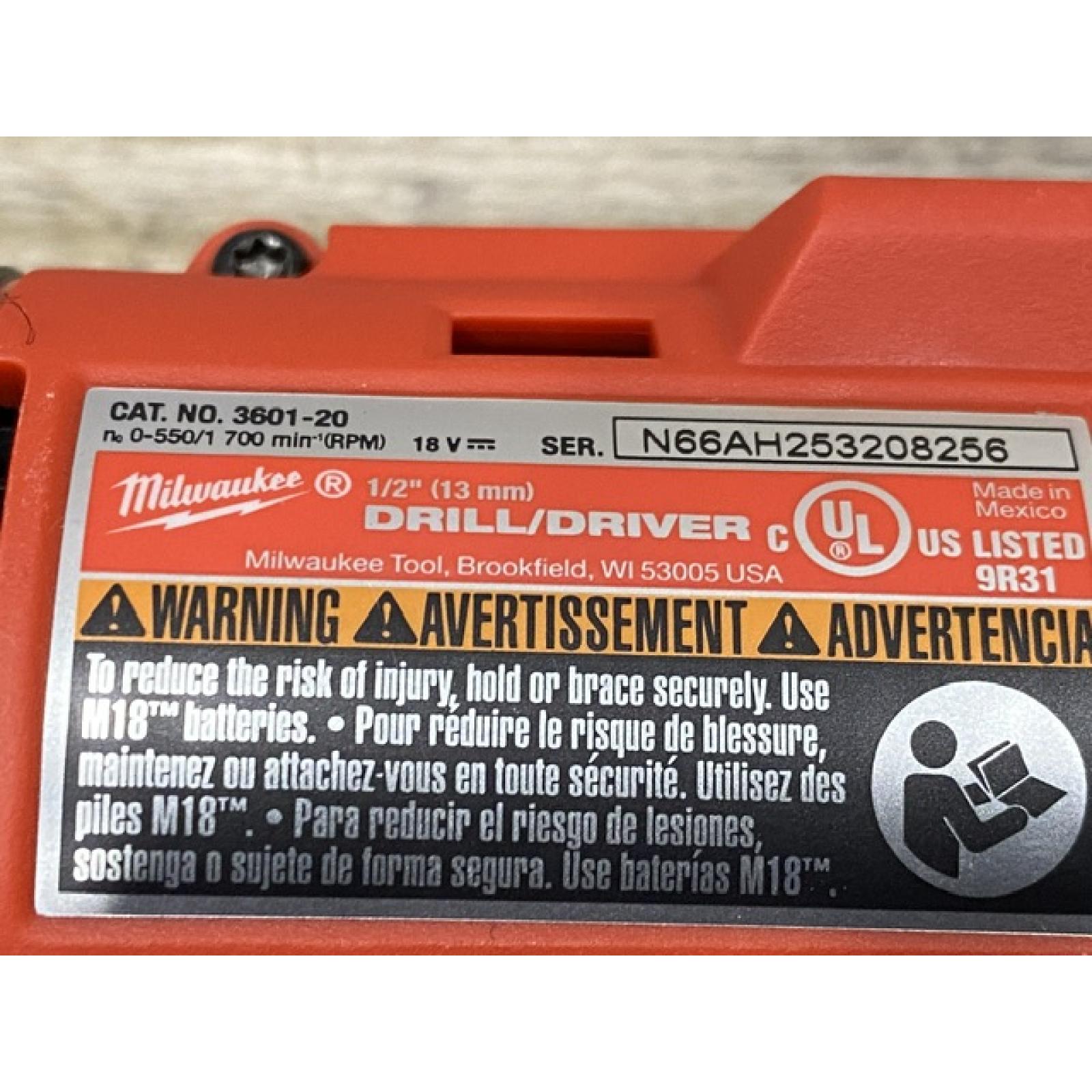 AS-IS Milwaukee 18V Lithium-Ion Brushless Cordless 1/2 in. Compact Drill/Driver Kit