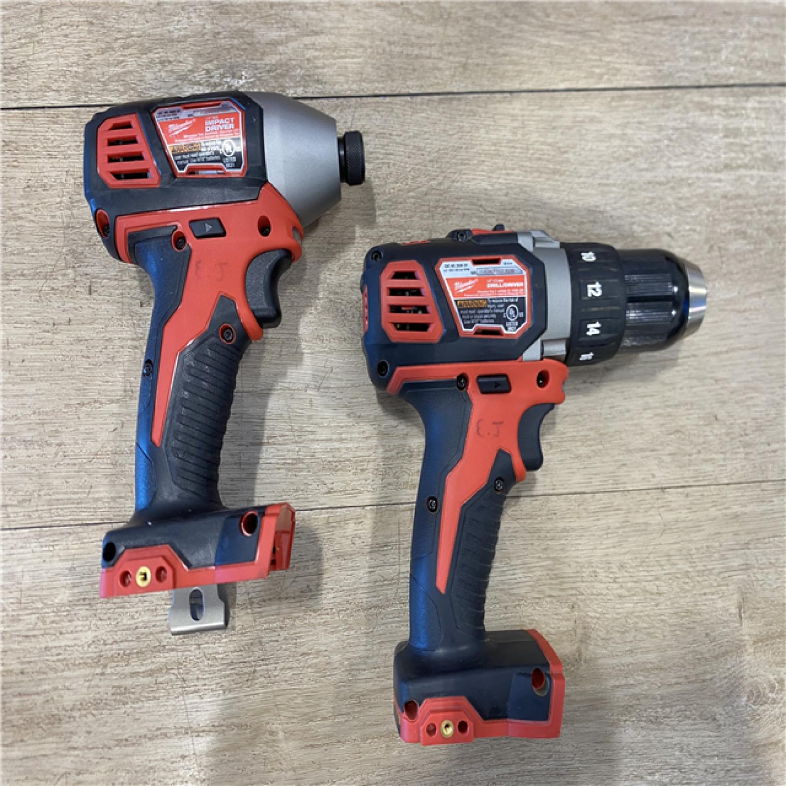 AS-IS Milwaukee 18V Lithium-Ion Cordless Drill Driver/Impact Driver Combo Kit