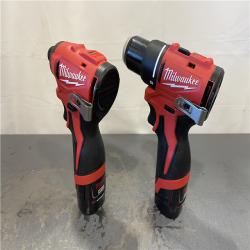 AS-IS - Milwaukee M12 12-Volt Lithium-Ion Brushless Cordless Subcompact Drill and Impact Driver Combo Kit