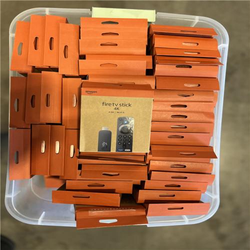 DALLAS LOCATION- Amazon Fire TV Stick 4K streaming device  includes support for Wi-Fi 6  Dolby Vision/Atmos  free & live TV -(94 UNITS)