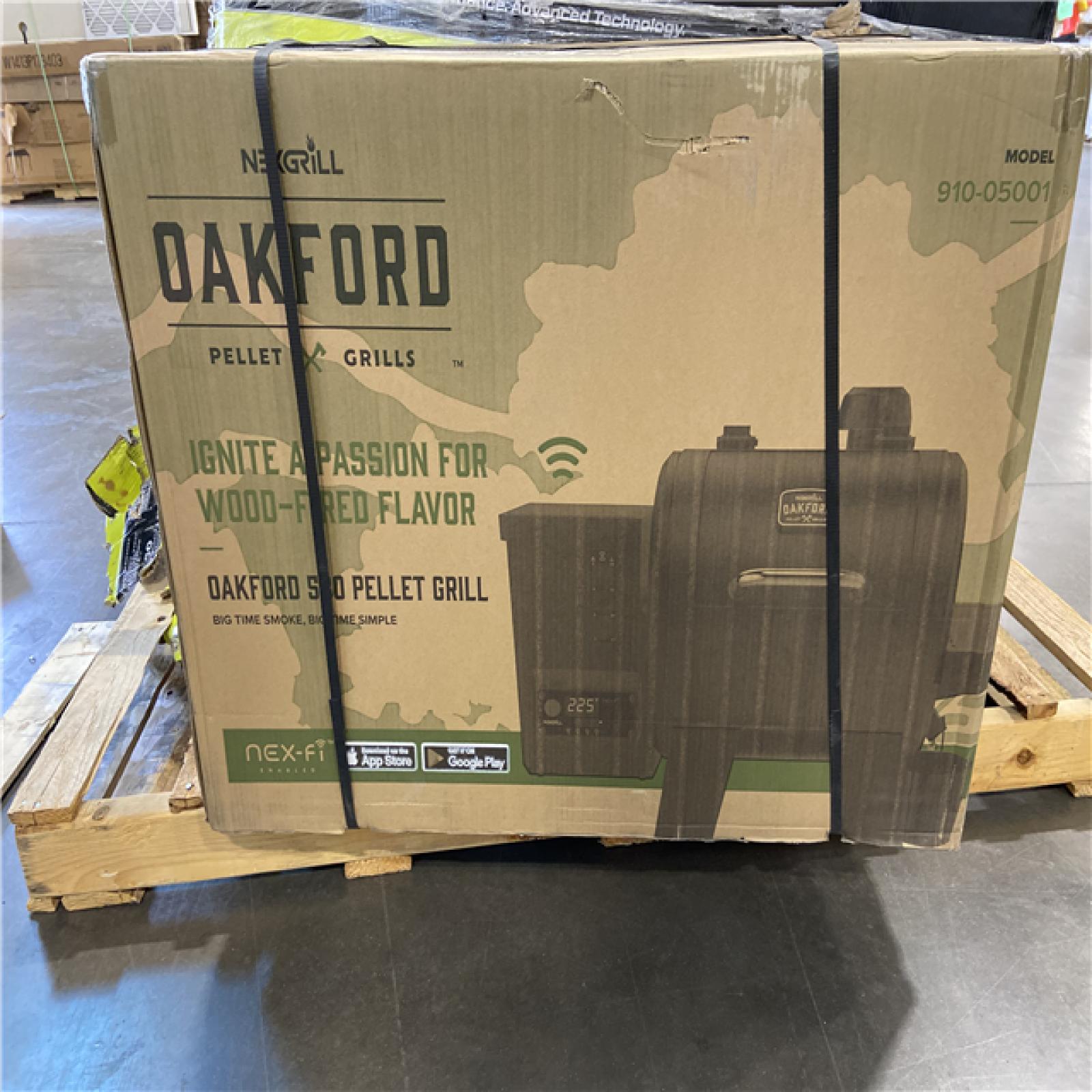 DALLAS LOCATION - Nexgrill Oakford 580 Wifi Pellet Grill Smoker in Black