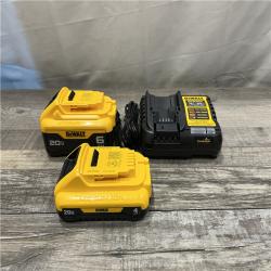 AS-IS DEWALT 20V MAX Lithium-Ion 6.0Ah and 4.0Ah Battery and Charger Starter Kit