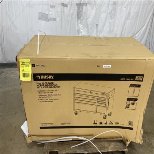 Houston Location - AS-IS home improvement pallet HUSKY WORKBENCH 52 IN 10 DRAWER