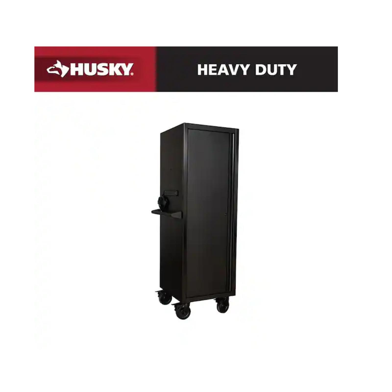 DALLAS LOCATION - Husky Modular Tool Storage 24 in. W x 24 in. D Heavy Duty Matte Black Modular Tall Side Tool Chest Locker