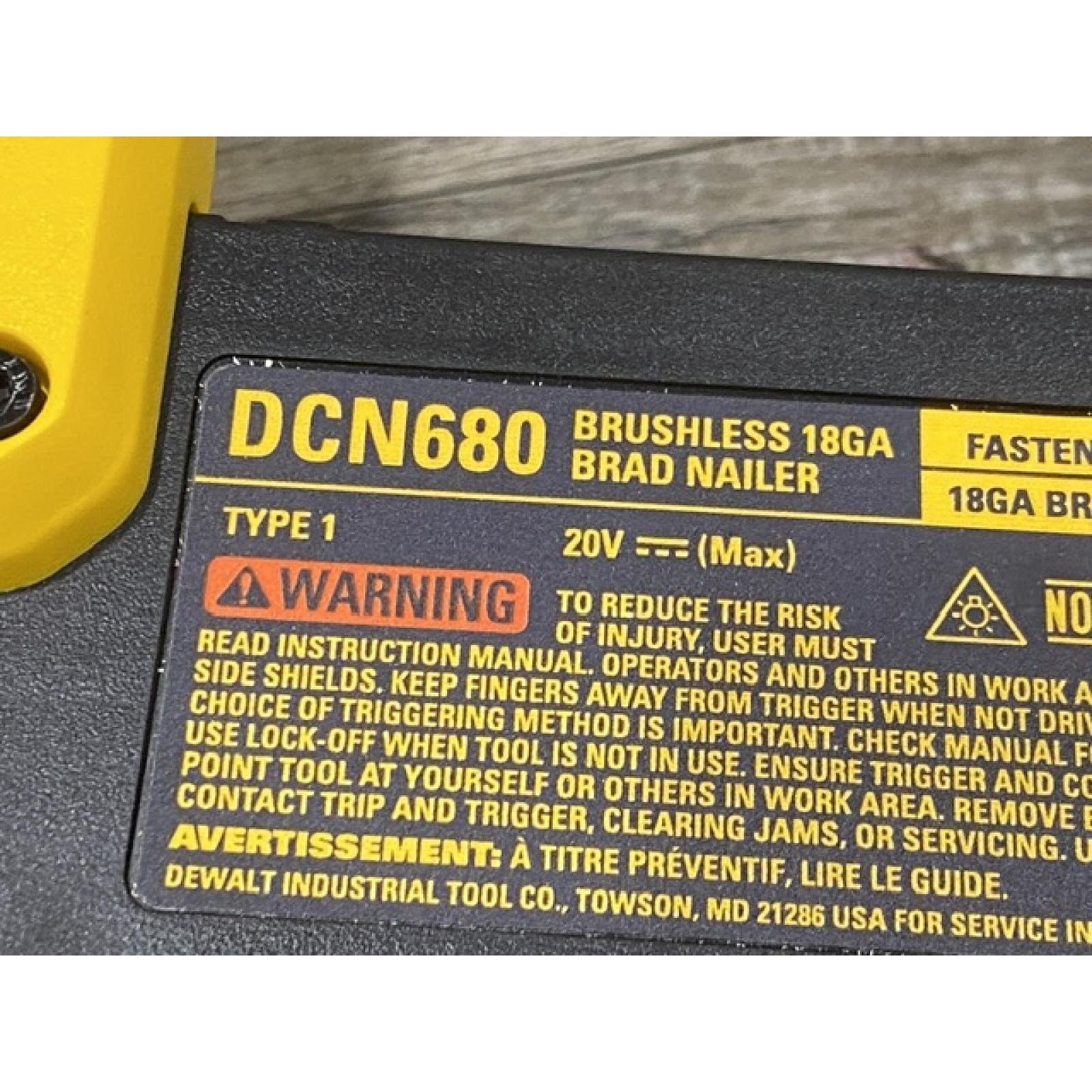 AS-IS DEWALT 20V MAX XR Lithium-Ion Electric Cordless 18-Gauge Brad Nailer (Tool Only)