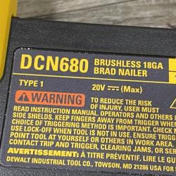 AS-IS DEWALT 20V MAX XR Lithium-Ion Electric Cordless 18-Gauge Brad Nailer (Tool Only)
