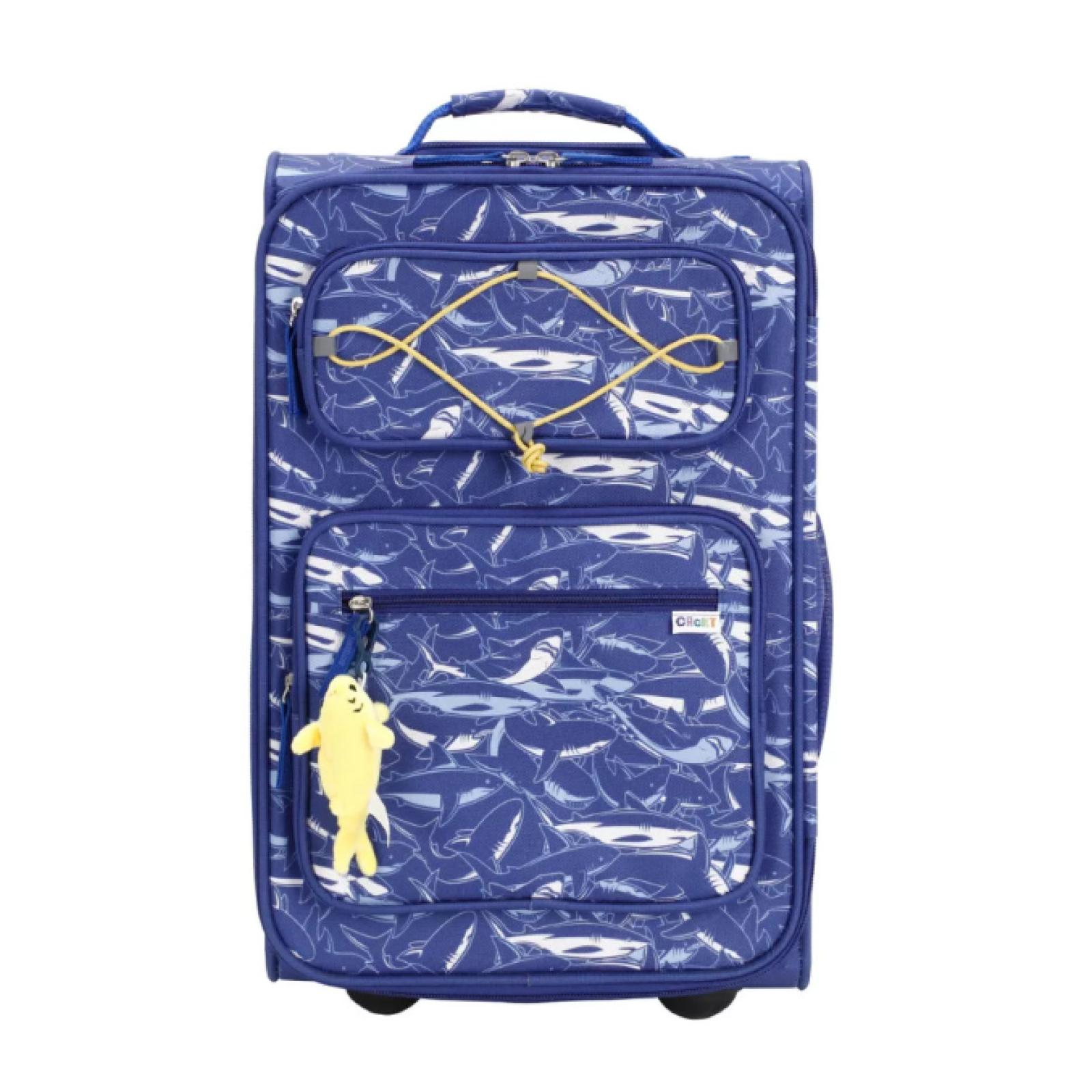 DALLAS LOCATION -BULLSEYE Crckt Kids' Softside Carry On Suitcase - Blue Shark PALLET - (28 UNITS)