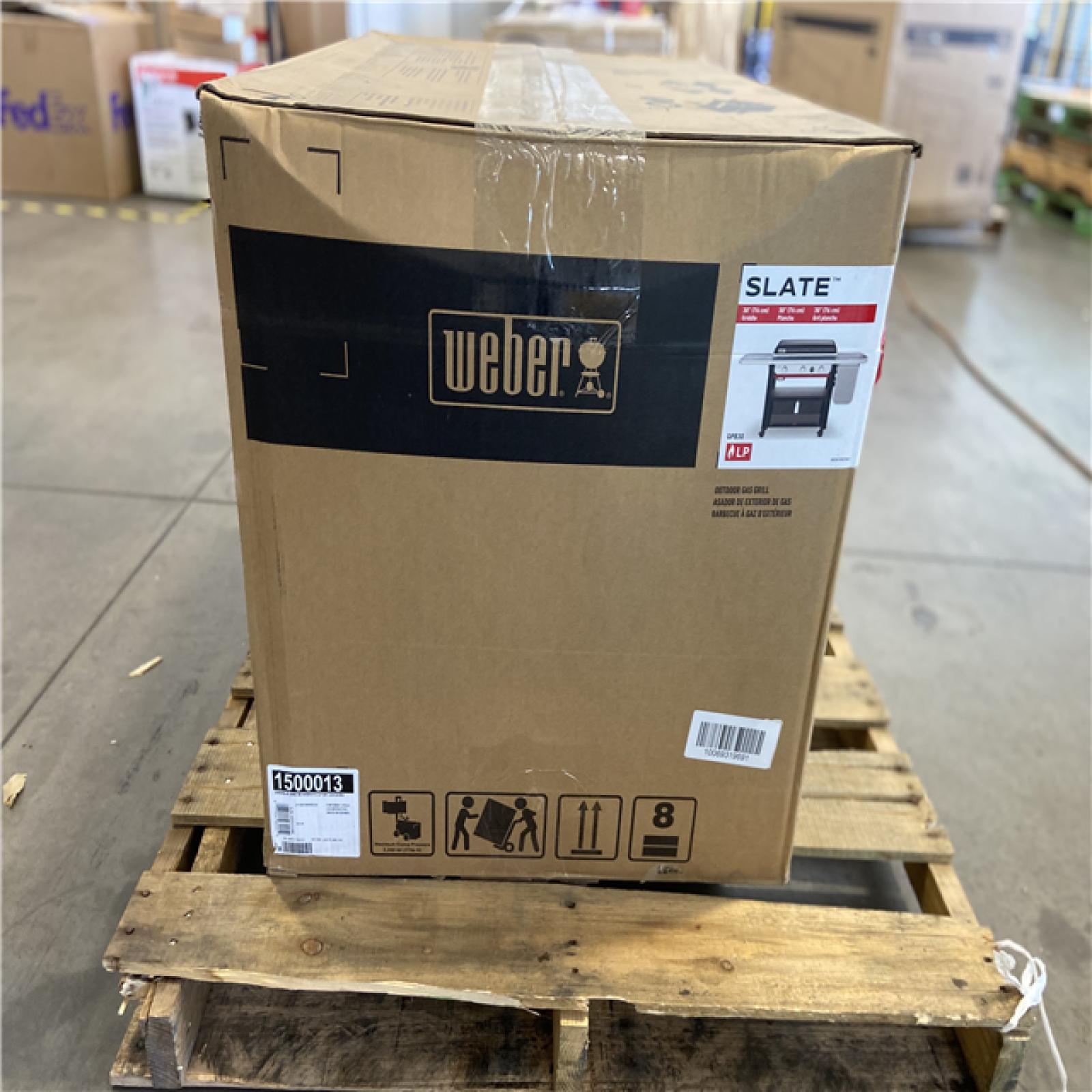 DALLAS LOCATION - Weber Slate Griddle 3-Burner Propane Gas 30 in. Flat Top Grill in Black with Extendable Side Table