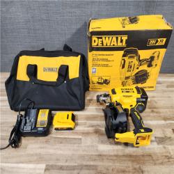 HOUSTON LOCATION - AS-IS DEWALT 20V MAX Lithium-Ion 15-Degree Electric Cordless Roofing Nailer Kit