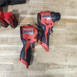 HOUSTON LOCATION - AS - IS Milwaukee 2 Tool Combo Kit W/ (2) Battery & Charger