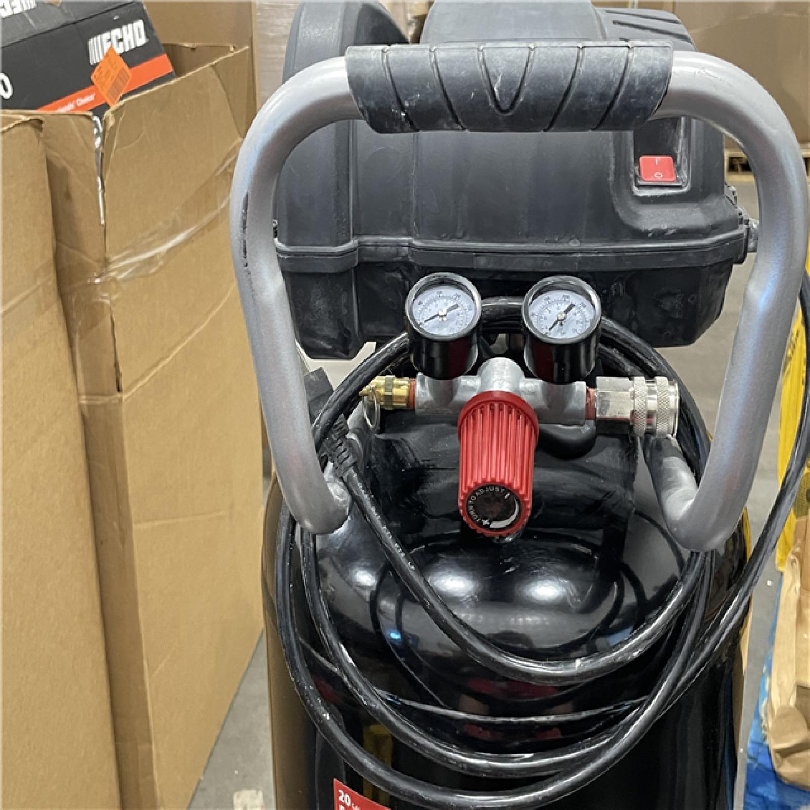 AS-IS Husky 20 Gal. 200 PSI Oil Free Portable Vertical Electric Air Compressor