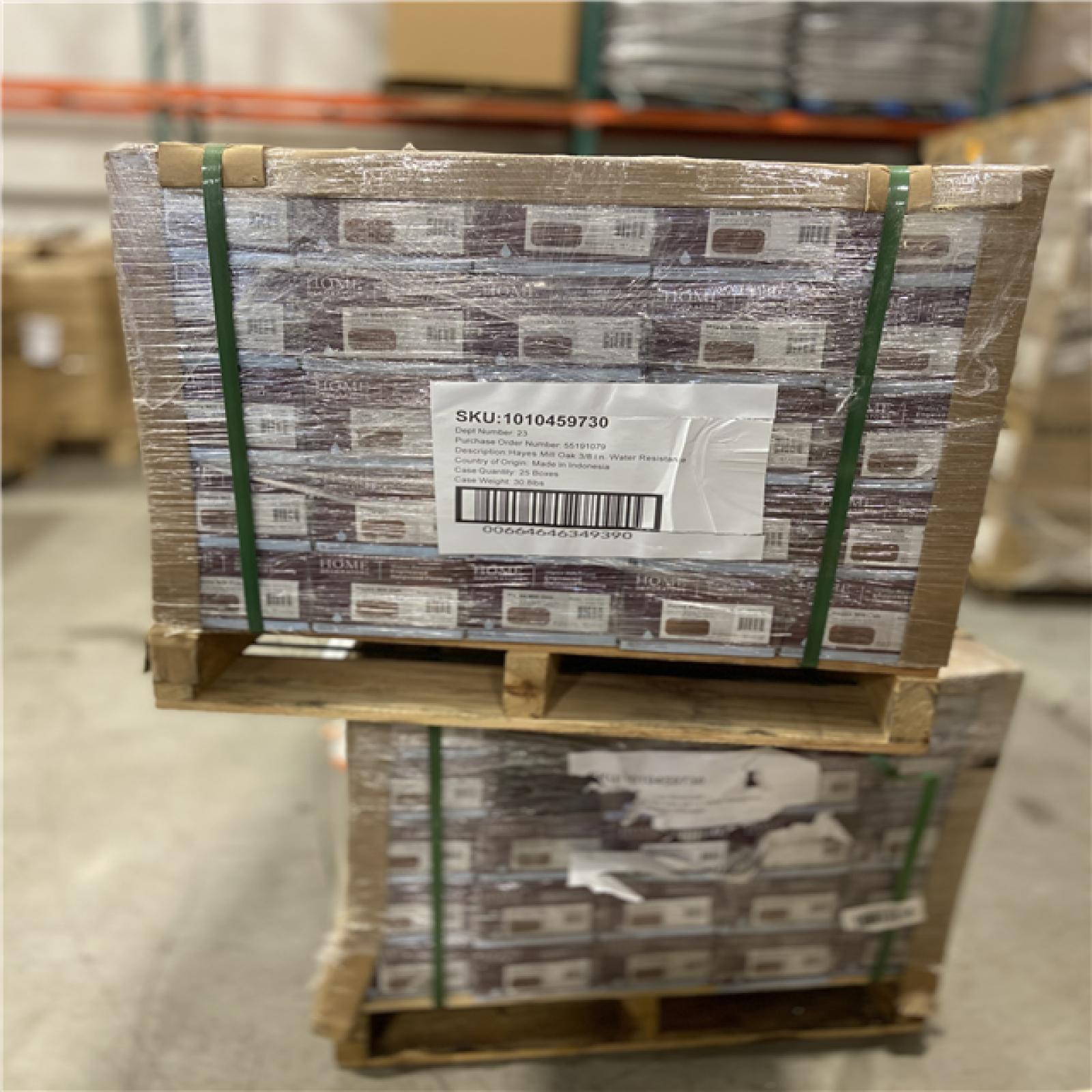 DALLAS LOCATION -Home Decorators Collection Hayes Mill Oak 3/8 in. x 5 in. Click-Lock Water Resistant Wire Brushed Engineered Hardwood Flooring (19.7 sq.ft./case) - 48 CASES